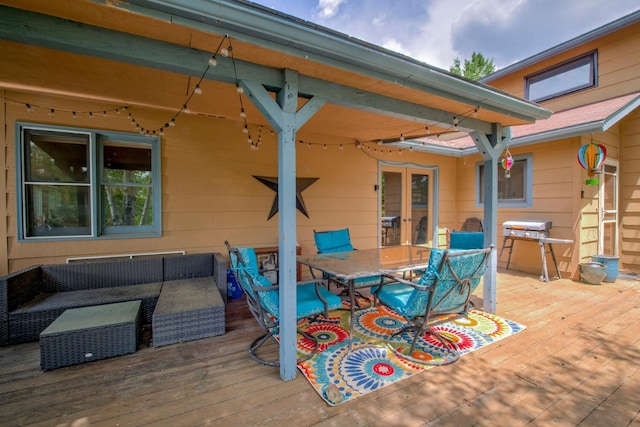 277 G Rd, Silverthorne, CO 80498 - wooden terrace featuring outdoor lounge area and french doors