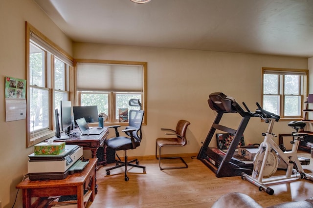 277 G Rd, Silverthorne, CO 80498 - exercise room with wood finished floors and plenty of natural light
