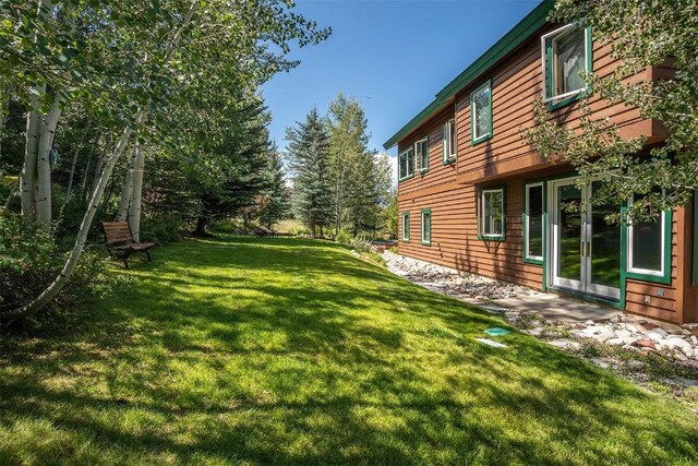 1064 Steamboat Blvd, Steamboat Springs, CO 80487 - view of yard featuring french doors