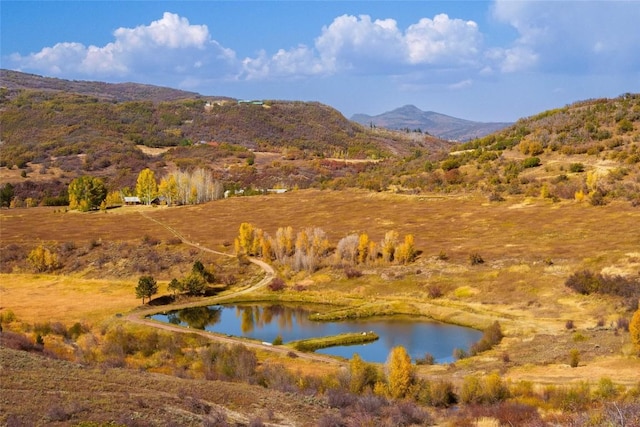 property view of mountains with a water view