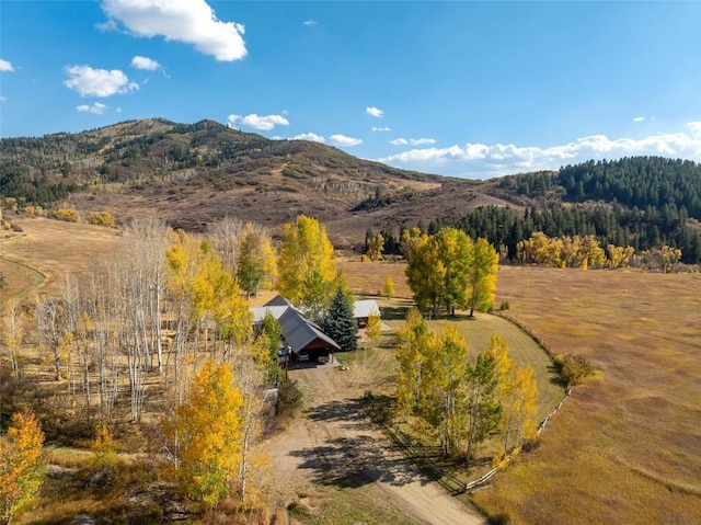 mountain view with a rural view