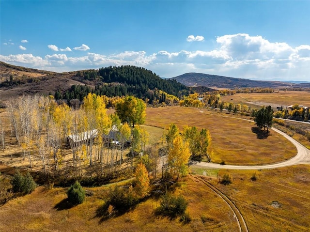 mountain view with a rural view