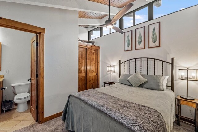 2275 Storm Meadows Dr Unit 63, Steamboat Springs, CO 80487 - bedroom with tile patterned flooring and wood ceiling