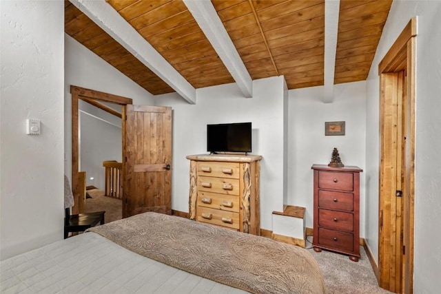 2275 Storm Meadows Dr Unit 63, Steamboat Springs, CO 80487 - carpeted bedroom featuring wood ceiling