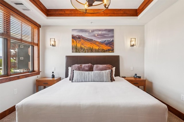 1521 Ski Hill Rd Unit 8312, Breckenridge, CO 80424 - bedroom featuring a tray ceiling and carpet flooring