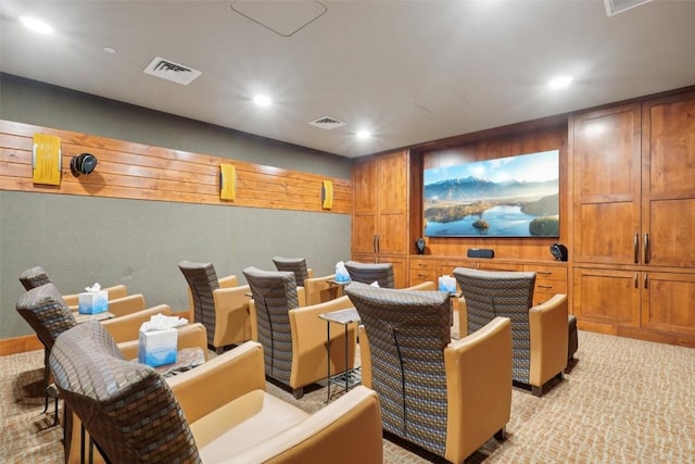 1521 Ski Hill Rd Unit 8312, Breckenridge, CO 80424 - home theater room with light carpet and recessed lighting
