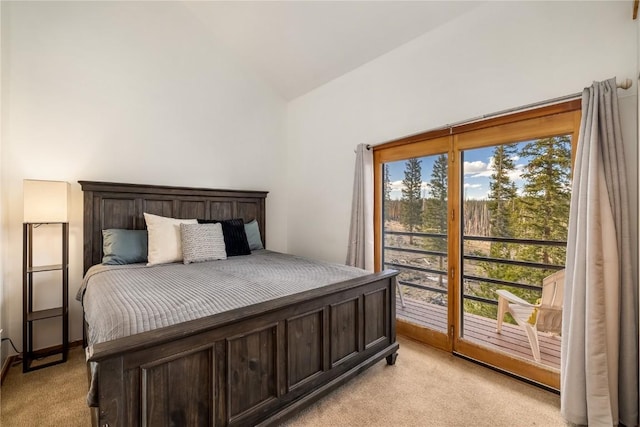 91200 Ryan Gulch Rd Unit 91222, Silverthorne, CO 80498 - bedroom with light colored carpet and vaulted ceiling