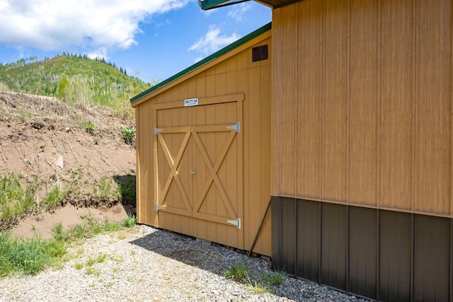26870 Beaver Canyon Dr, Clark, CO 80428 - view of shed featuring a mountain view