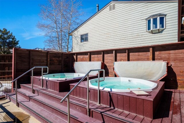 3 Cypress Ct Unit 3, Steamboat Springs, CO 80487 - wooden terrace with hot tub deck surround and fence