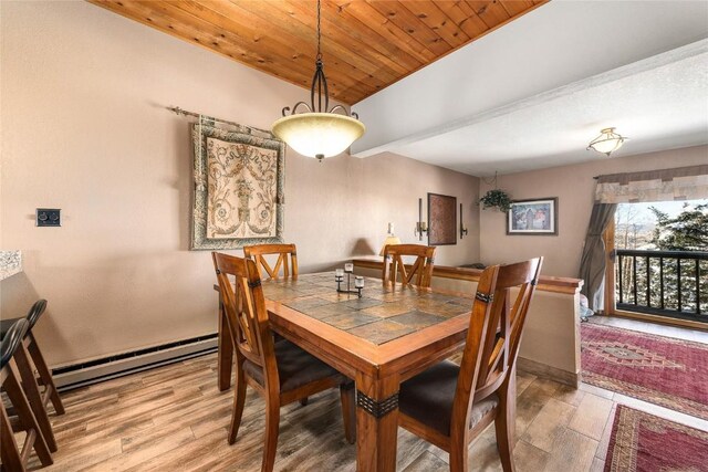1149 Overlook Dr Unit C3, Steamboat Springs, CO 80487 - dining area with light wood-type flooring and baseboard heating
