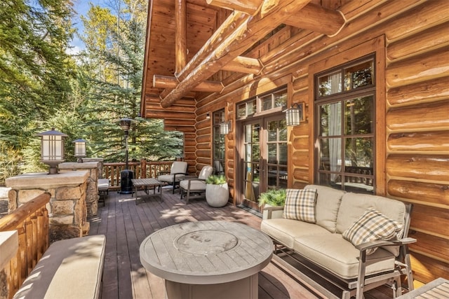 486 Sage Creek Canyon Dr, Silverthorne, CO 80498 - deck with french doors and an outdoor living space