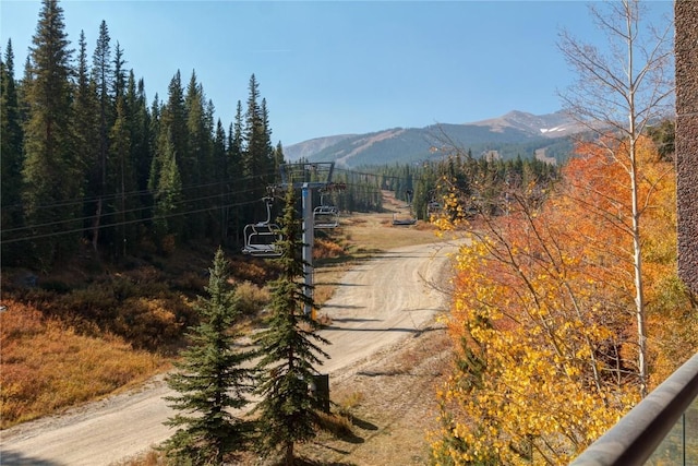 view of street featuring a mountain view