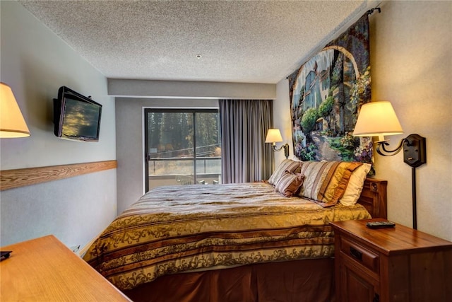 bedroom featuring a textured ceiling