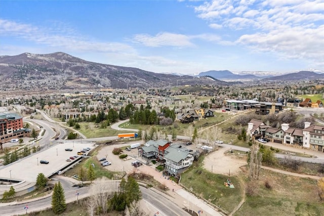 1724 Ski Time Square Dr Unit R6, Steamboat Springs, CO 80487 - aerial view of property and surrounding area with a mountainous background