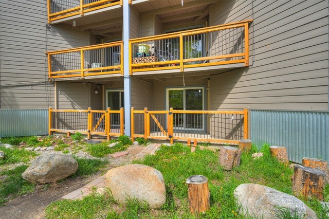 8500 Ryan Gulch Rd Unit G2, Wildernest, CO 80498 - back of property featuring a balcony