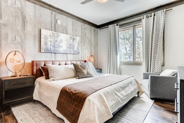 0117 Lake Ridge Cir Unit 1864, Keystone, CO 80435 - bedroom featuring ceiling fan and wood finished floors