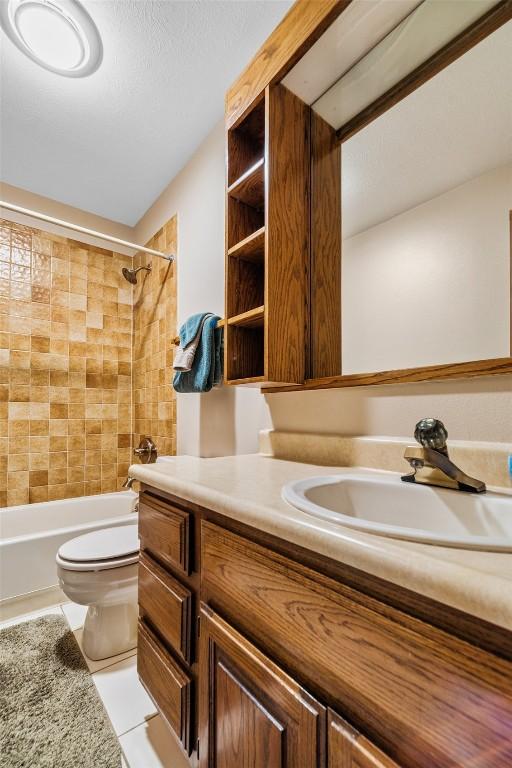 91200 Ryan Gulch Rd Unit 91223, Silverthorne, CO 80498 - full bathroom featuring toilet, vanity, tile patterned floors, and  shower combination