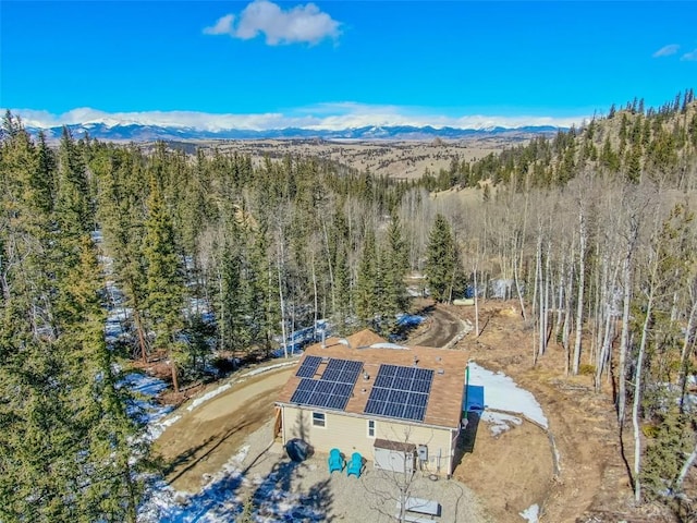 972 N Quarter Horse Rd, Jefferson, CO 80456 - drone / aerial view with a view of trees and a mountain view