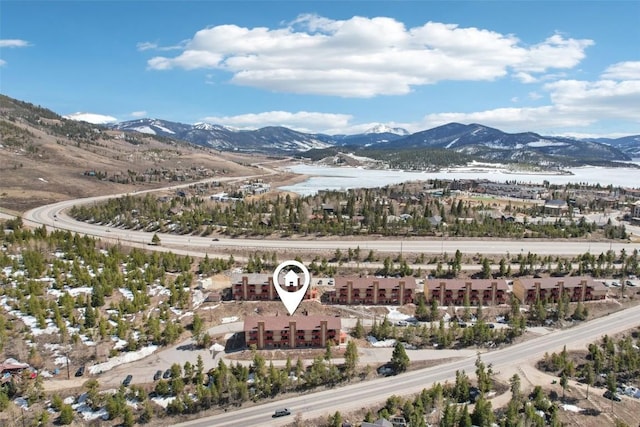 180 Evergreen Rd Unit 102, Dillon, CO 80435 - drone / aerial view with a mountain view