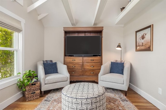 464 8th St, Steamboat Springs, CO 80487 - sitting room with baseboards and wood finished floors