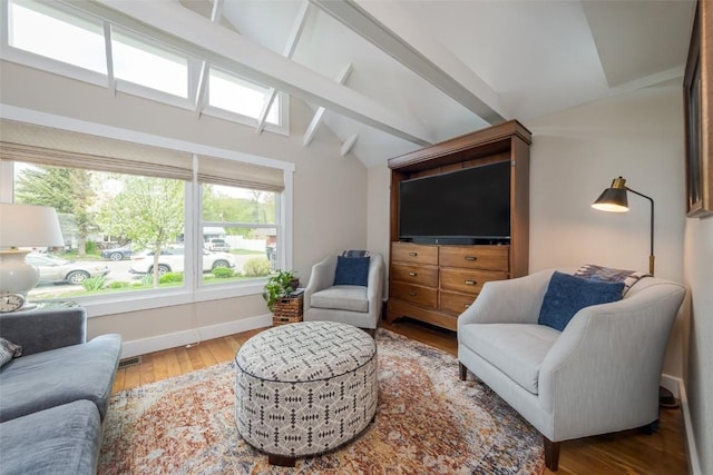 464 8th St, Steamboat Springs, CO 80487 - living area featuring healthy amount of natural light, wood finished floors, and baseboards