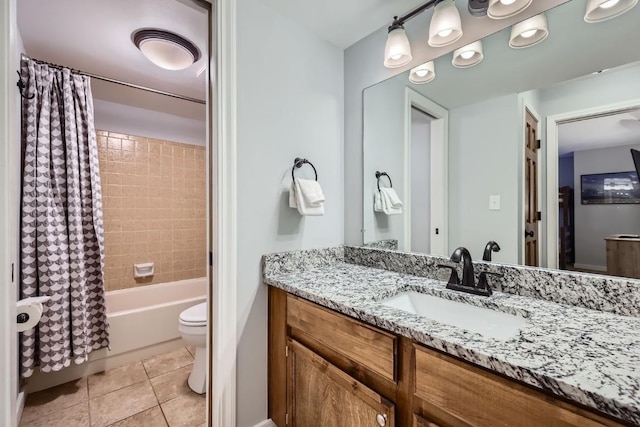 325 Four Oclock Rd Unit E202, Breckenridge, CO 80424 - full bath featuring vanity, tile patterned flooring, and shower / bathtub combination with curtain