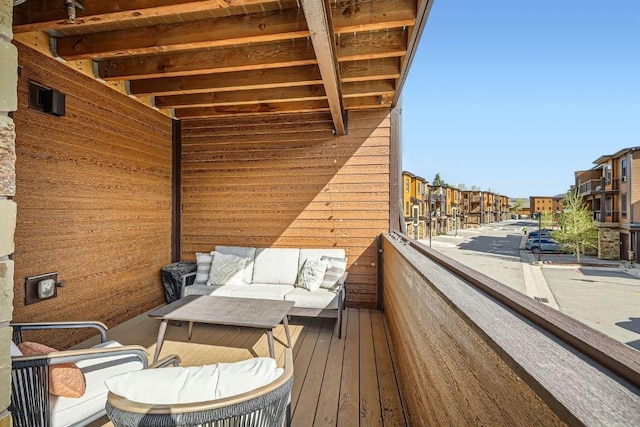 1090 Blue River Pkwy Unit 204, Silverthorne, CO 80498 - balcony with an outdoor living space and a residential view