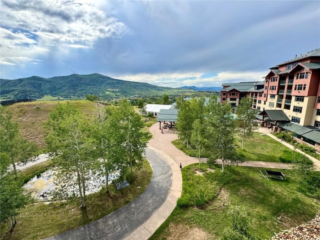 2300 Mount Werner Cir Unit 631, Steamboat Springs, CO 80487 - surrounding community with a mountain view and curved driveway