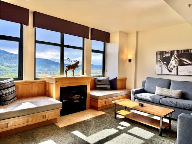 2300 Mount Werner Cir Unit 631, Steamboat Springs, CO 80487 - living area featuring plenty of natural light and a mountain view