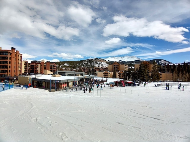 exterior space with a mountain view