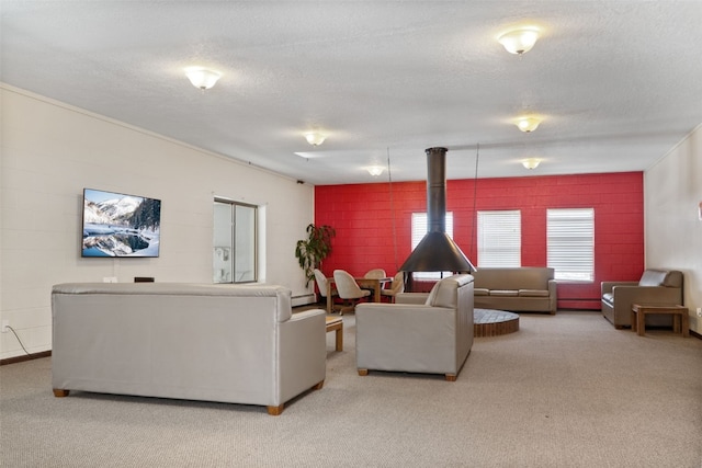 753 Straight Creek Dr Unit 304, Dillon, CO 80435 - carpeted living room with a textured ceiling