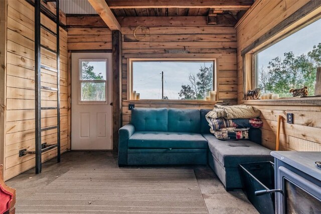 16514 Elkhorn Rd, Como, CO 80432 - sunroom / solarium featuring beam ceiling