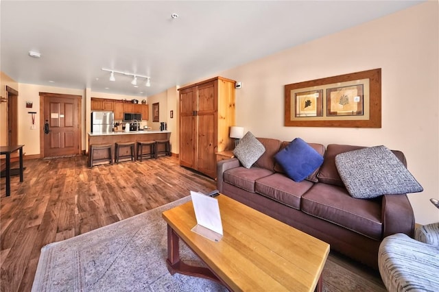 living room featuring wood finished floors