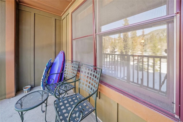 view of sunroom