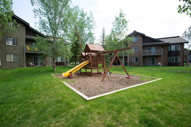 1458 Morgan Ct Unit 1603, Steamboat Springs, CO 80487 - view of play area featuring a lawn