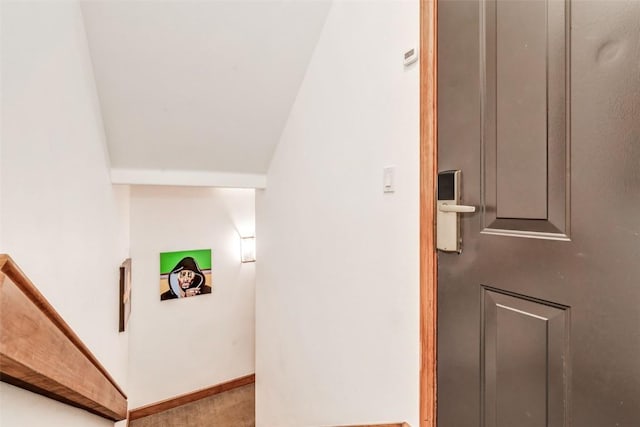 stairs with baseboards