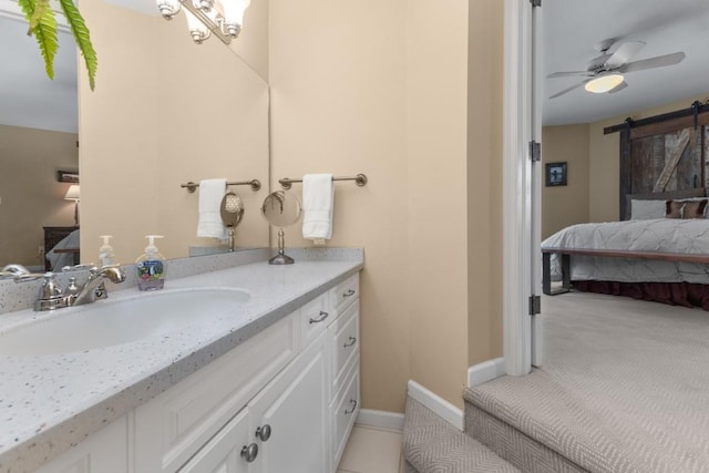 1031 Steamboat Blvd, Steamboat Springs, CO 80487 - ensuite bathroom with vanity and a ceiling fan