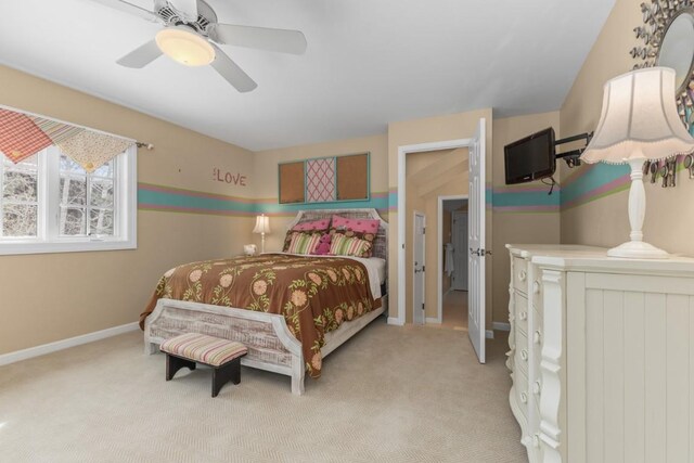 1031 Steamboat Blvd, Steamboat Springs, CO 80487 - bedroom with light carpet and a ceiling fan