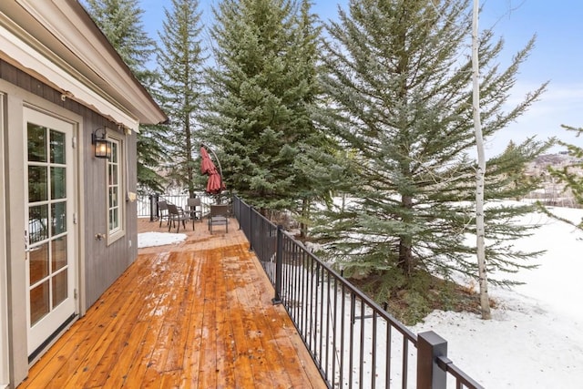 1031 Steamboat Blvd, Steamboat Springs, CO 80487 - view of snow covered deck