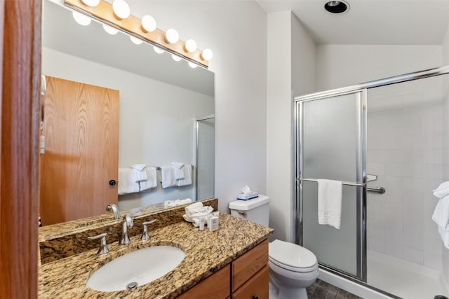 119 Royal Tiger Rd, Breckenridge, CO 80424 - full bathroom with a shower stall, vanity, and toilet