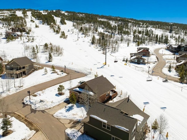 view of snowy aerial view