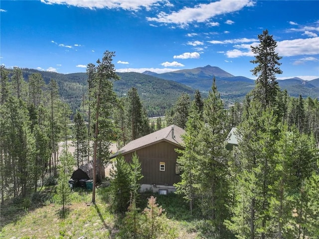 24 Ski Pole Ct, Breckenridge, CO 80424 - mountain view featuring a heavily wooded area