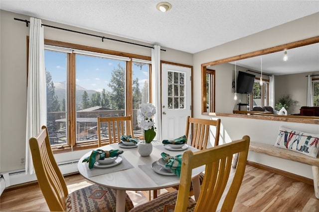 24 Ski Pole Ct, Breckenridge, CO 80424 - dining room with light wood finished floors and a textured ceiling