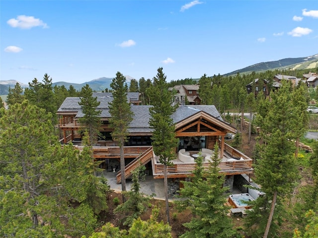 256 Timber Trail Rd, Breckenridge, CO 80424 - back of house featuring a deck with mountain view