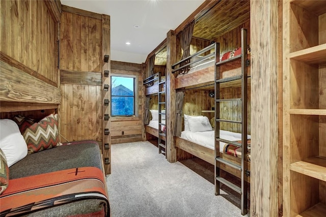 422 Timber Trail Rd, Breckenridge, CO 80424 - carpeted bedroom with wood walls
