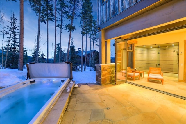 422 Timber Trail Rd, Breckenridge, CO 80424 - view of patio featuring a covered hot tub