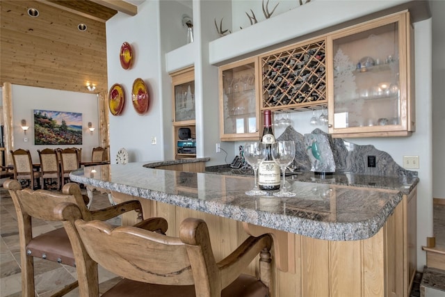1235 Elk Run Rd, Silverthorne, CO 80498 - indoor wet bar with a towering ceiling