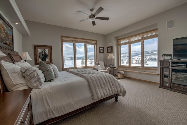 1235 Elk Run Rd, Silverthorne, CO 80498 - bedroom with carpet floors, baseboards, and ceiling fan