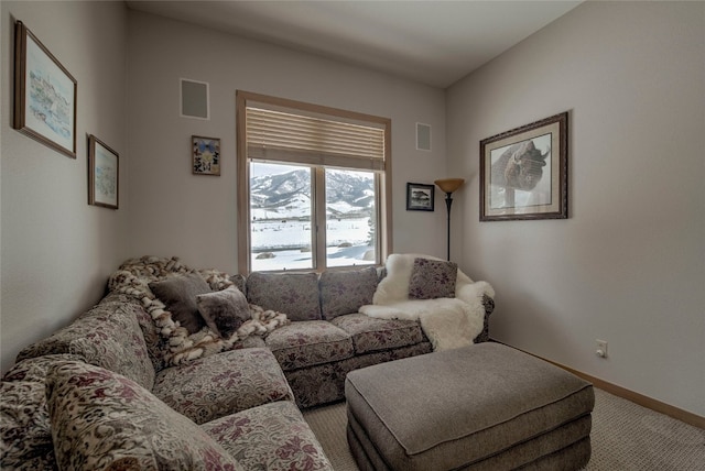 1235 Elk Run Rd, Silverthorne, CO 80498 - carpeted living room with baseboards