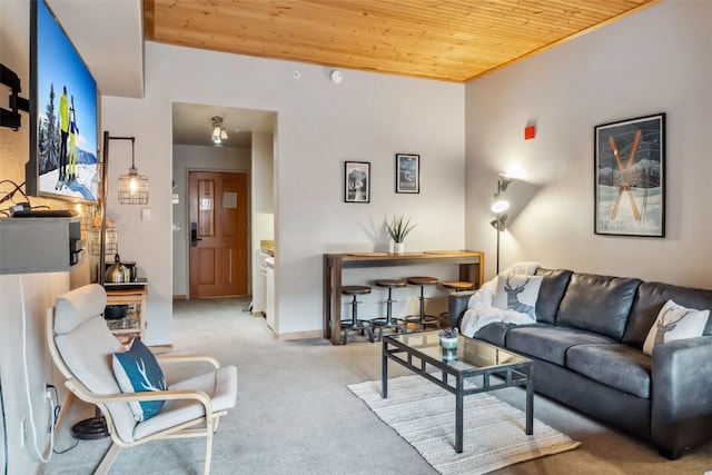 23110 US Highway 6 Unit 5054, Keystone, CO 80435 - carpeted living area with wood ceiling
